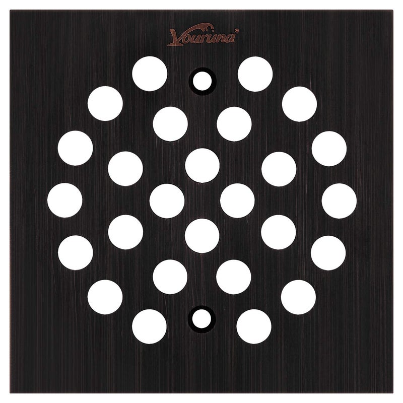VOURUNA Square 414inch Screwin Shower Floor Drain Grate Strainer Oil Rubbed BronzeIsnt Black