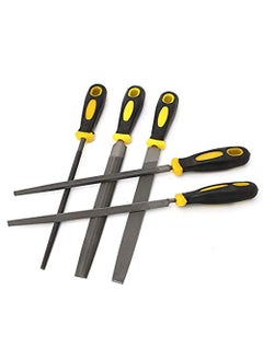 THS THS High Carbon Steel Metal File Three Square File Set with Handle for WoodMetal Plastic Pack of 5 Engineer Metal File Set Soft Grip Assorted Rasp Tool  - Image 3