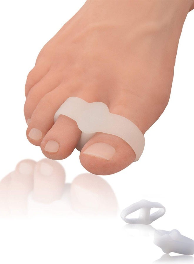 4 Piece Sport Bunion Toe Spacer Set - 1 Pair Soft Gel Splints - One Size Fits All - Fast Relief - Wear with Shoes - for Men & Women - Image 1
