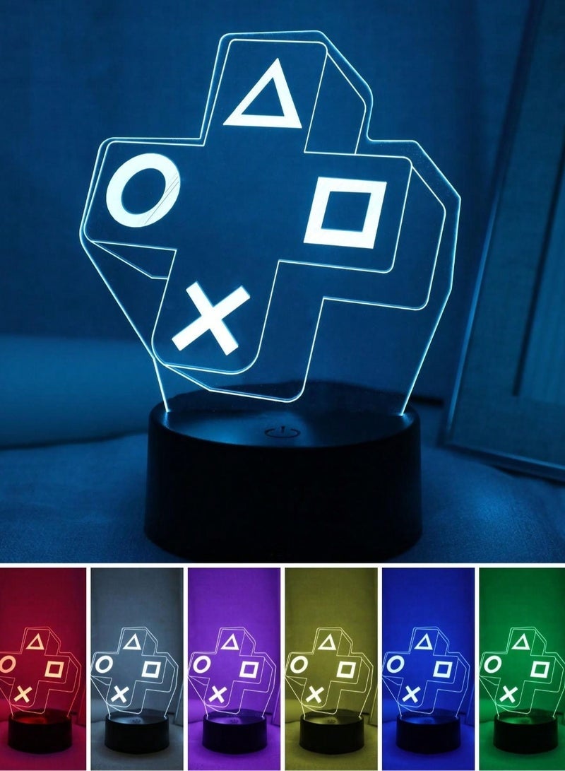 ✨Colorful Electric Gaming Mood Light🎮 Stunning 3D Iridescent LED Night Lamp💡 16-Color Remote | USB/Battery Powered | Eye-Safe for Bedrooms & Game Rooms | Perfect Gamer Gift - Image 2