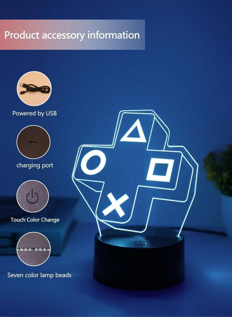 ✨Colorful Electric Gaming Mood Light🎮 Stunning 3D Iridescent LED Night Lamp💡 16-Color Remote | USB/Battery Powered | Eye-Safe for Bedrooms & Game Rooms | Perfect Gamer Gift - Image 3