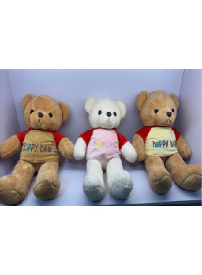Bear Plush Toy Teddy Bear Sweater Bear Big 15 Inch Grab Machine Exchange Children Sleep Pillow Wholesale-Specifications:Happy Sweatshirt Bear TD33-color:Finished Product-55cm - Image 1