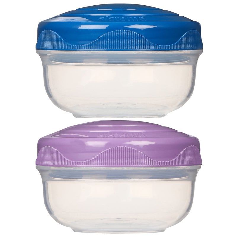 Sistema 21487  Polypropylene  Assorted 210ml Portion Pod to Go 2 Pack  2 x 210 ml - Image 2
