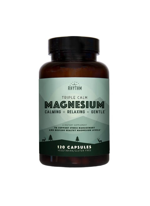 Triple Calm Magnesium 150 Mg 120 Capsules Magnesium Complex Compound Supplement With Magnesium Glycinate Malate And Taurate. Calming Blend For Promoting Rest And Relaxation.