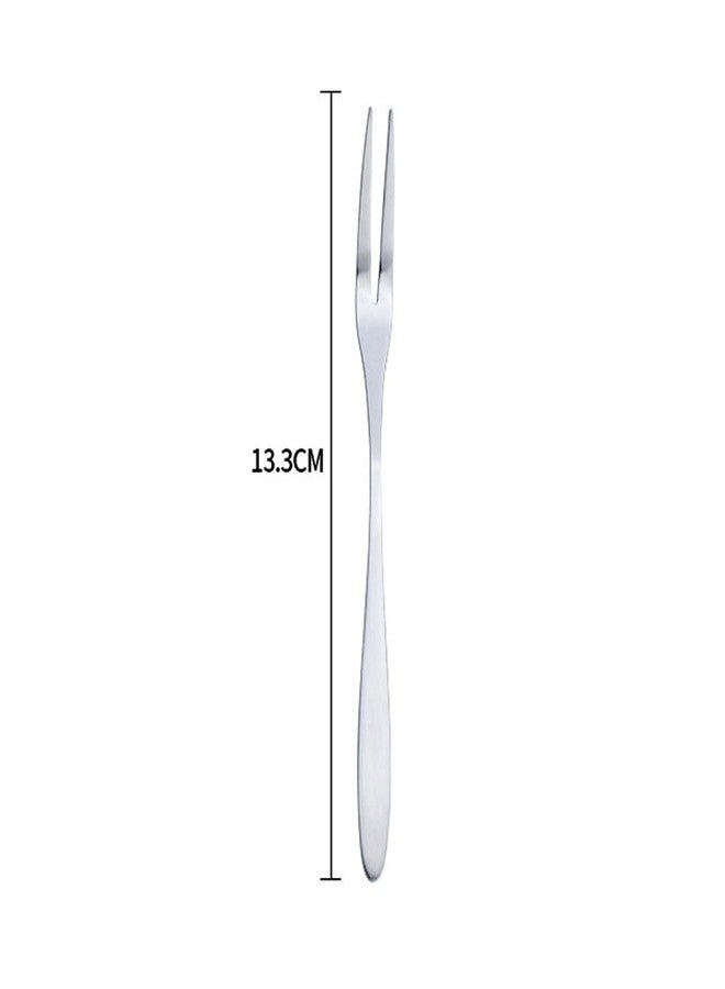 BYERUITE 6PCS Small Stainless Steel Forks for Fruit Cocktail Appetizer Dessert, Mini Escargot Oyster and Shellfish Forks - Image 2
