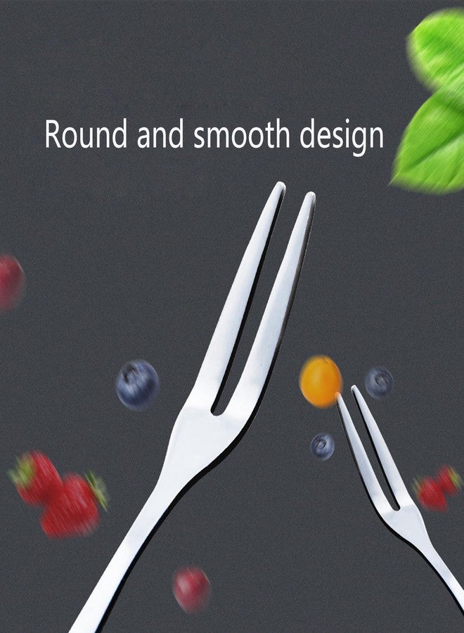 BYERUITE 6PCS Small Stainless Steel Forks for Fruit Cocktail Appetizer Dessert, Mini Escargot Oyster and Shellfish Forks - Image 4