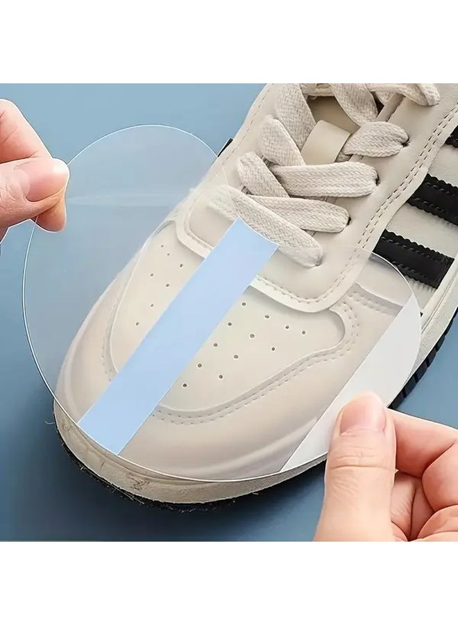 30 Pcs Heart Shaped Waterproof Shoe Covers Transparent Self Adhesive Rainproof Dirtproof - Image 1