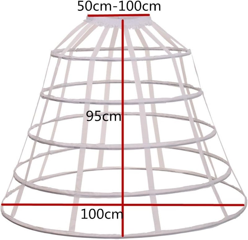 GRACEART Victorian Dress Pannier Hoop Skirt Bustle Cage Skirt - Image 5