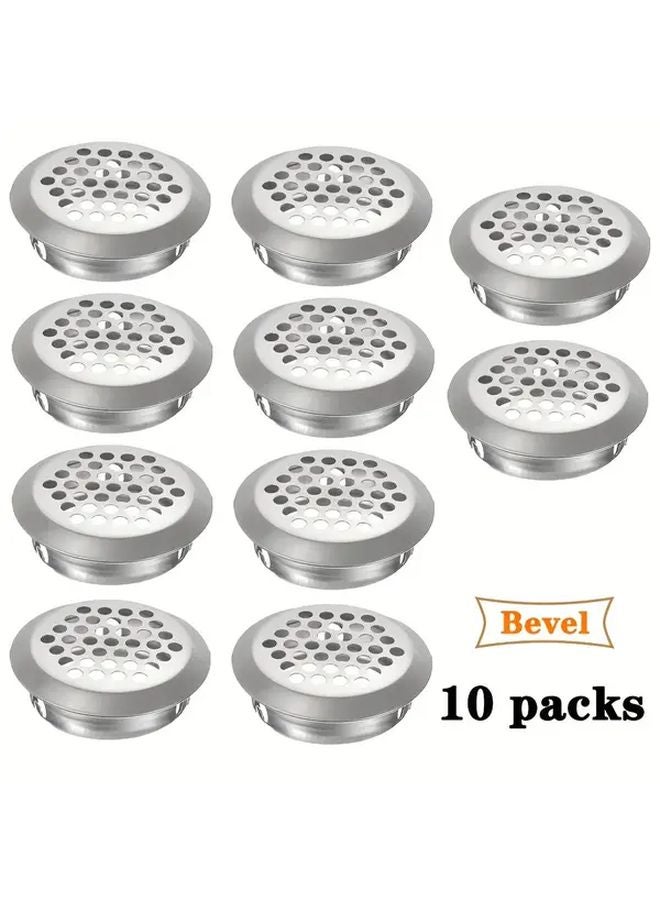 Inclined Air Vent 10 Pack 35mm Round Stainless Steel Louvers For Ventilation - Image 1