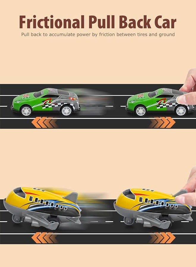 30 Pcs Pull Back Toy Cars Airplanes with Storage Box, Alloy Mini Race Push and Pull Back Cars Planes Vehicles Toys for Kids, Party Favors Toy Cars Suitable for 3+ Years Gifts for Kids  - Image 3