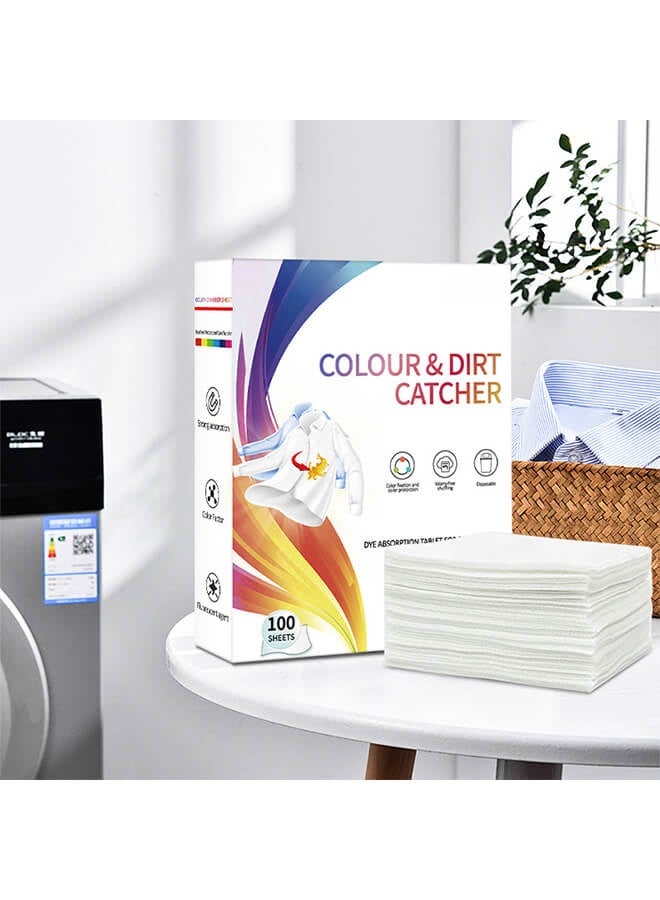Color Catchers for Laundry, Allow Mixed Washes, Prevents Color Runs and Maintains Original Clothing, 100 Count - Image 1