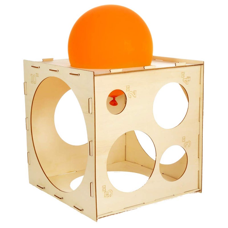 Pllieay 9 Sizes Collapsible Wood Balloon Sizer Cube Box for Balloon Decorations, Balloon Arches, Balloon Columns (2-10 Inch) - Image 3