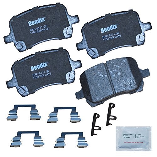 Bendix Priority1 CFC1160 Ceramic Front Brake Pads for Chevrolet Cobalt 2008, HHR 2011-2006, Malibu 2012-2004, Pontiac G5 2009-2008, G6 2010-2006, Saturn Aura 2009-2007 - Image 1