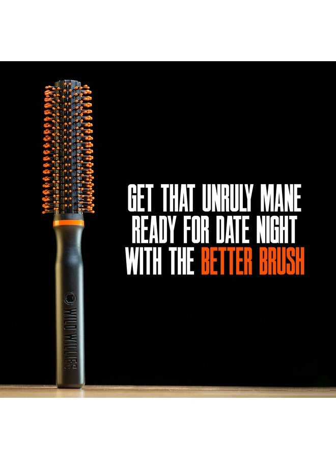 Wild Willies Round Beard Brush, The Better Brush - Round Bristle Beard Hair Brush for Men, Heat-Resistant Curling Comb for Blow Drying - Premium Grooming Tool for Styling Hair or Beard, All Hair Types - Image 2