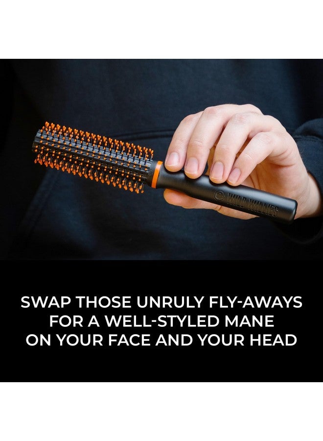Wild Willies Round Beard Brush, The Better Brush - Round Bristle Beard Hair Brush for Men, Heat-Resistant Curling Comb for Blow Drying - Premium Grooming Tool for Styling Hair or Beard, All Hair Types - Image 3