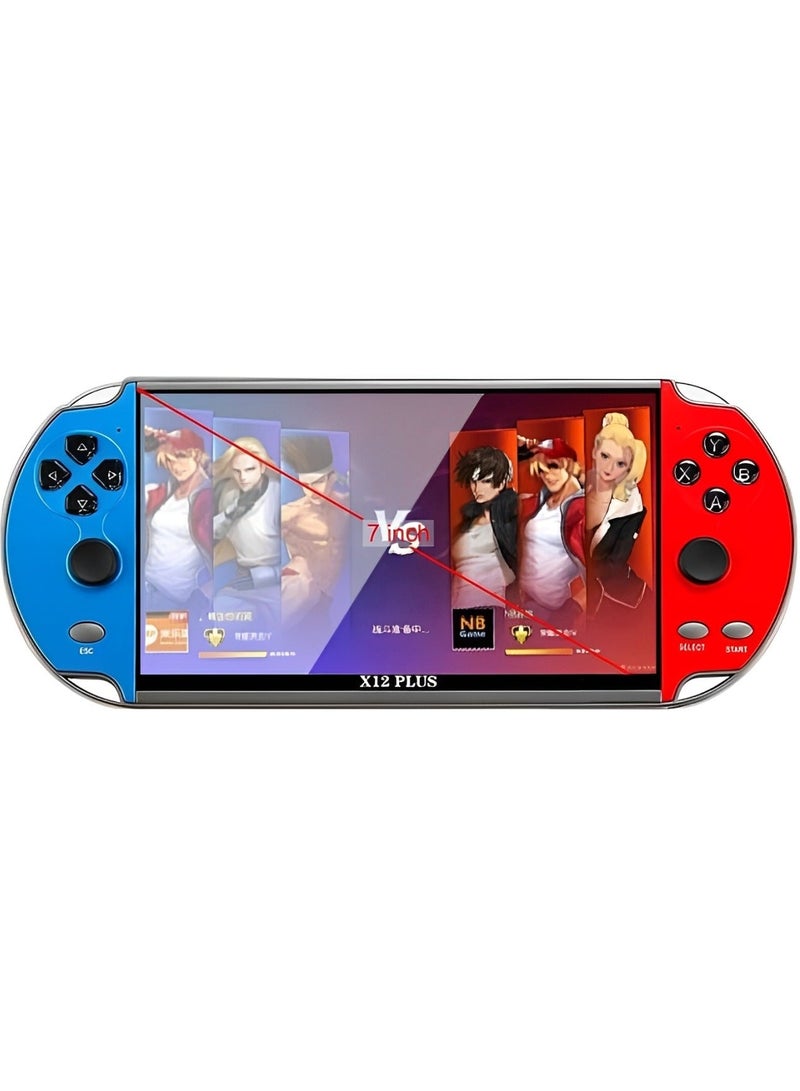 TIGER X12 Plus 7-Inch Handheld Retro Game Console – 16GB Portable Gaming Device with Dual Joysticks, AV Output, TF Card Support, Multimedia Player, and 3000 Built-in Classic Games - Image 1