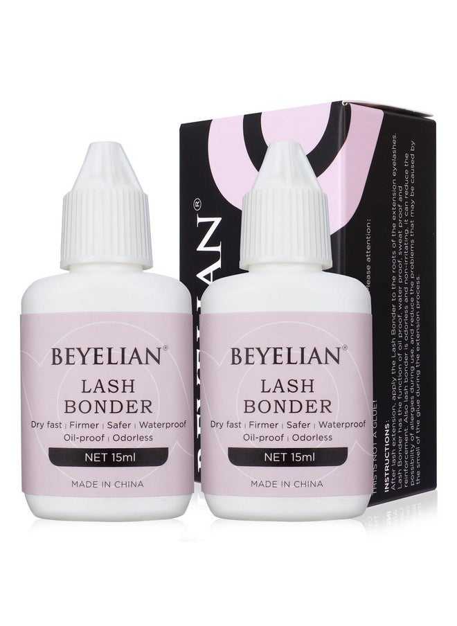 BEYELIAN Lash Bonder For Eyelash Extension Super Bonder Longer Retention Help Glue Bond Better Glue Primer Accelerate Drying Time Low Irritation Water Oil Proof 2 Pack  - Image 1