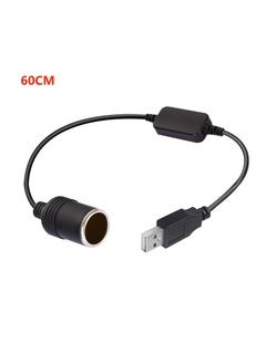 ماركة غير محددة 60 سم منفذ USB إلى 12V سيارة ولاعة المقبس محول محول الحبل USB منفذ محول الطاقة  - Image 1