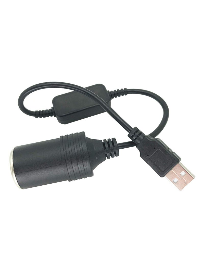 60Cm USB Port To 12V Car Cigarette Lighter Socket Converter Adapter Cord USB Port Power Converter - Image 2
