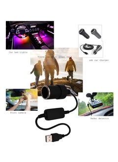 ماركة غير محددة 60 سم منفذ USB إلى 12V سيارة ولاعة المقبس محول محول الحبل USB منفذ محول الطاقة  - Image 5