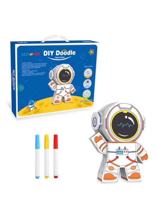 Eazy Kids Eazy Kids DIY Creative Spaceman – Includes 3 Color Pens | For Ages 3+  - Image 1