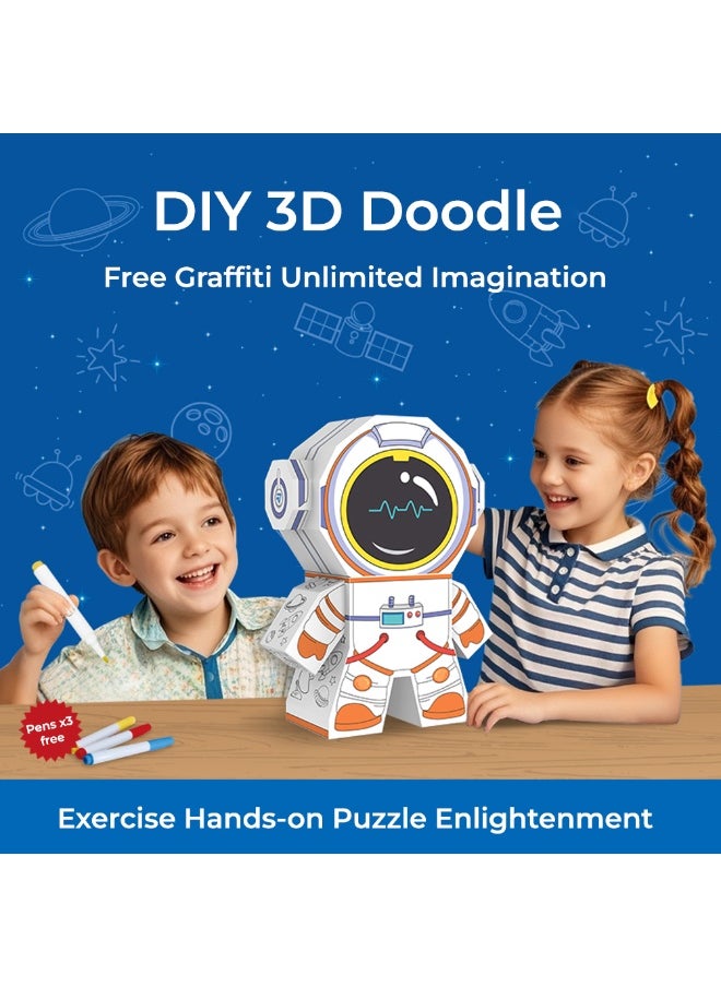 Eazy Kids Eazy Kids DIY Creative Spaceman – Includes 3 Color Pens | For Ages 3+  - Image 4