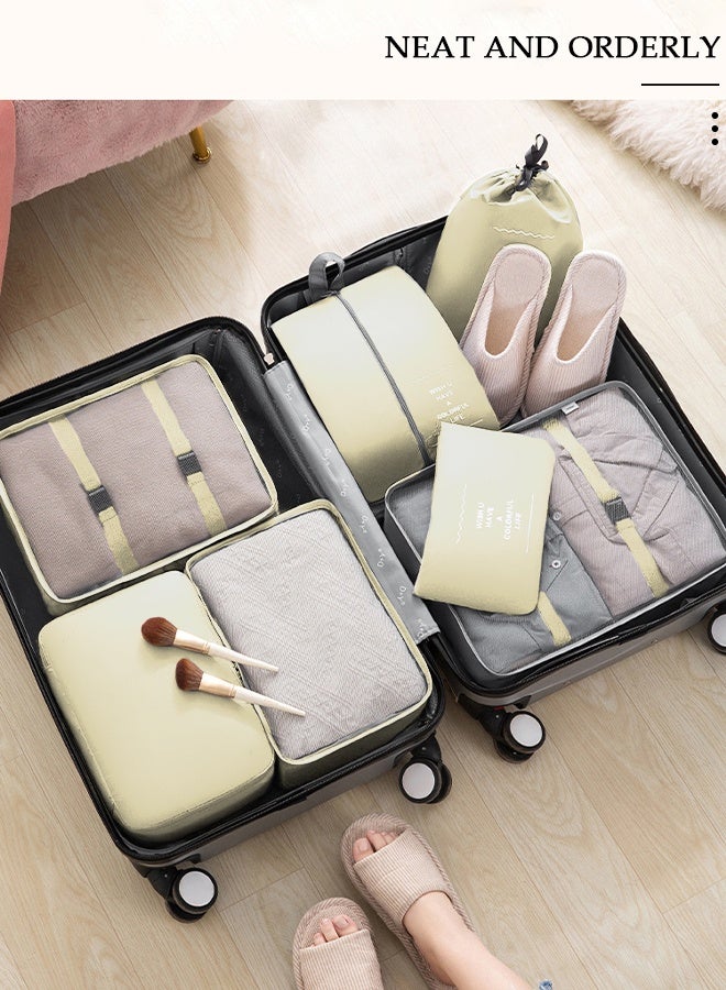 DUNISO 7PCS Travel Storage Bag Set Multi-functional Clothing Sorting Packages Travel Packing Compression Pouche Luggage Organizer Pouch for Moving Traveling - Image 3