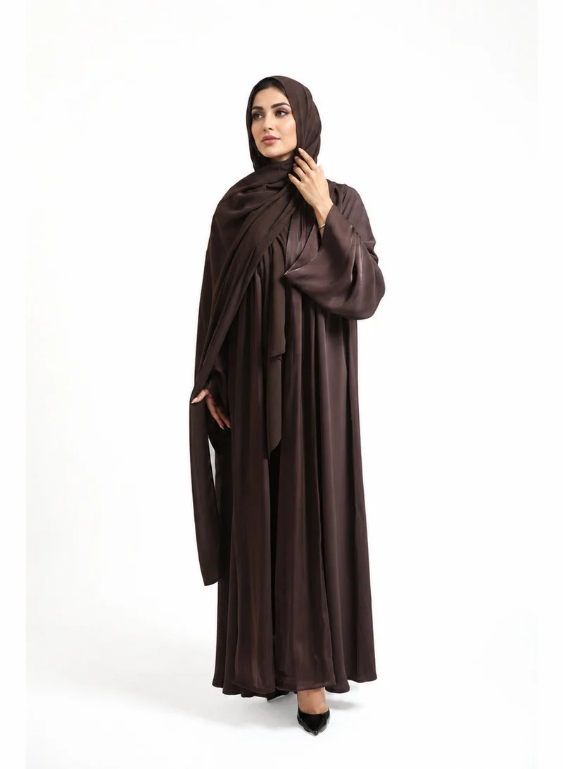 نيكياس عباية نيكاس نيدا بياقة وردية وأكمام