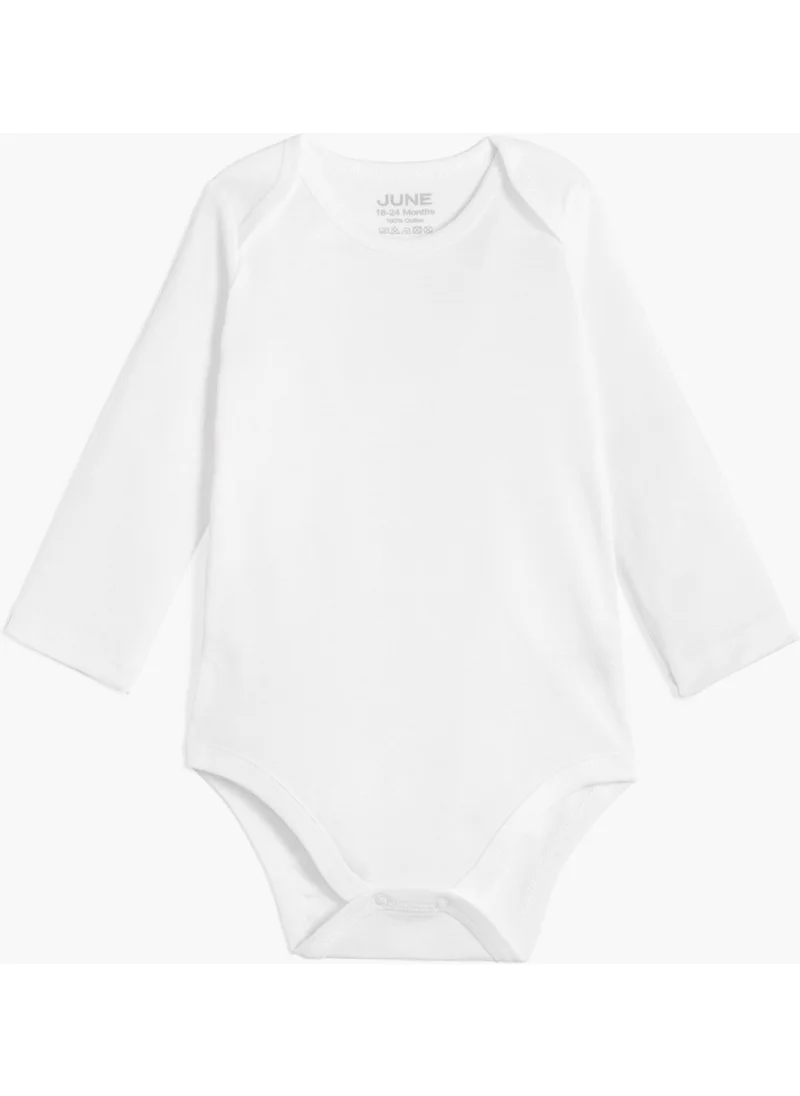 JUNE Baby Basic 5 Pieces Long Sleeve Body White