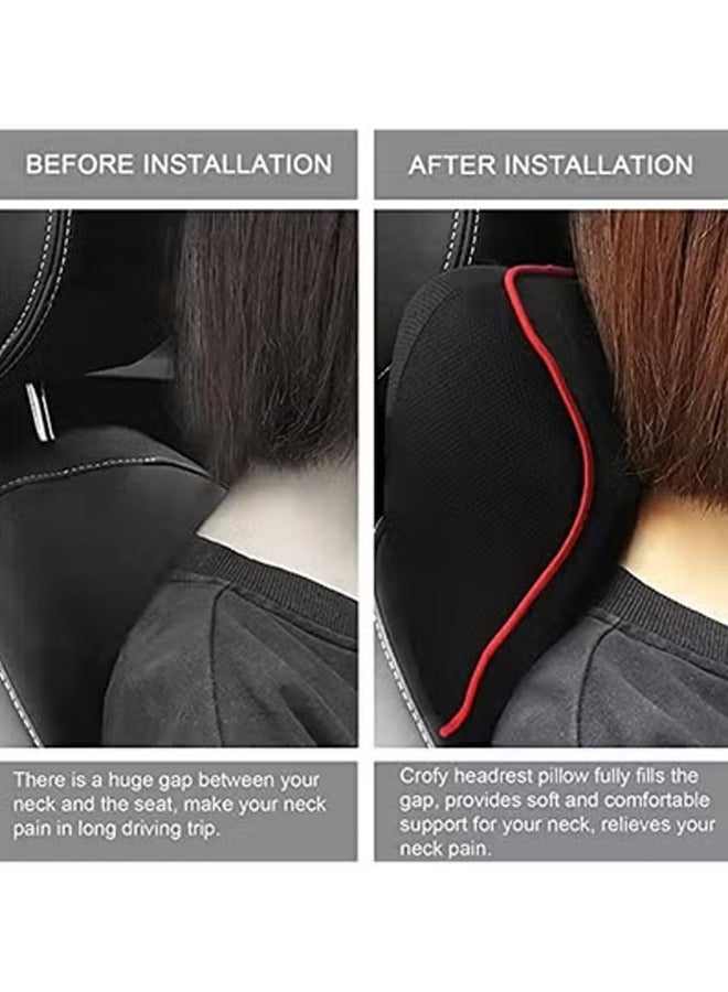 وسادات أسفل الظهر للسيارة ، وظهور مقاعد السيارة ، وسائد رقبة مقعد السيارة ، ومساند رأس إسفنج ميموري فوم للسيارة ، وتوفر دعما للرقبة والظهر ، ورغوة ميموري فوم ، وأغطية قابلة للغسل ، وتصميم مريح لتخفيف آلام الرقبة وأسفل الظهر (رمادي) - Image 4