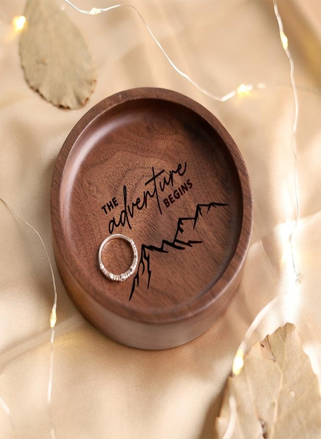 La Boda Personalized Wooden Ring Tray, Engraved Rings Holder, Engagement Ring Dish with Initials and Date, Custom Wedding Gifts for Couple, Birthday Gifts for Her, Bridal Shower - Image 2