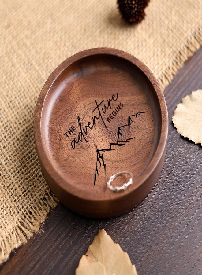 La Boda Personalized Wooden Ring Tray, Engraved Rings Holder, Engagement Ring Dish with Initials and Date, Custom Wedding Gifts for Couple, Birthday Gifts for Her, Bridal Shower - Image 4