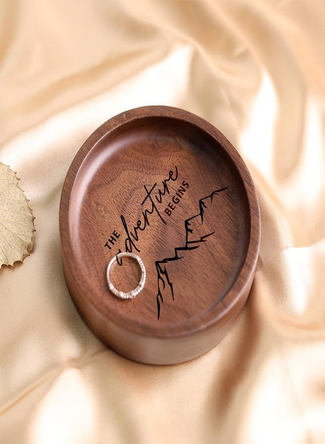 La Boda Personalized Wooden Ring Tray, Engraved Rings Holder, Engagement Ring Dish with Initials and Date, Custom Wedding Gifts for Couple, Birthday Gifts for Her, Bridal Shower - Image 5