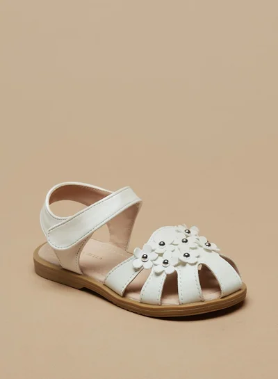 Flora Bella Flora Bella Embellished Sandals with Hook and Loop Closure