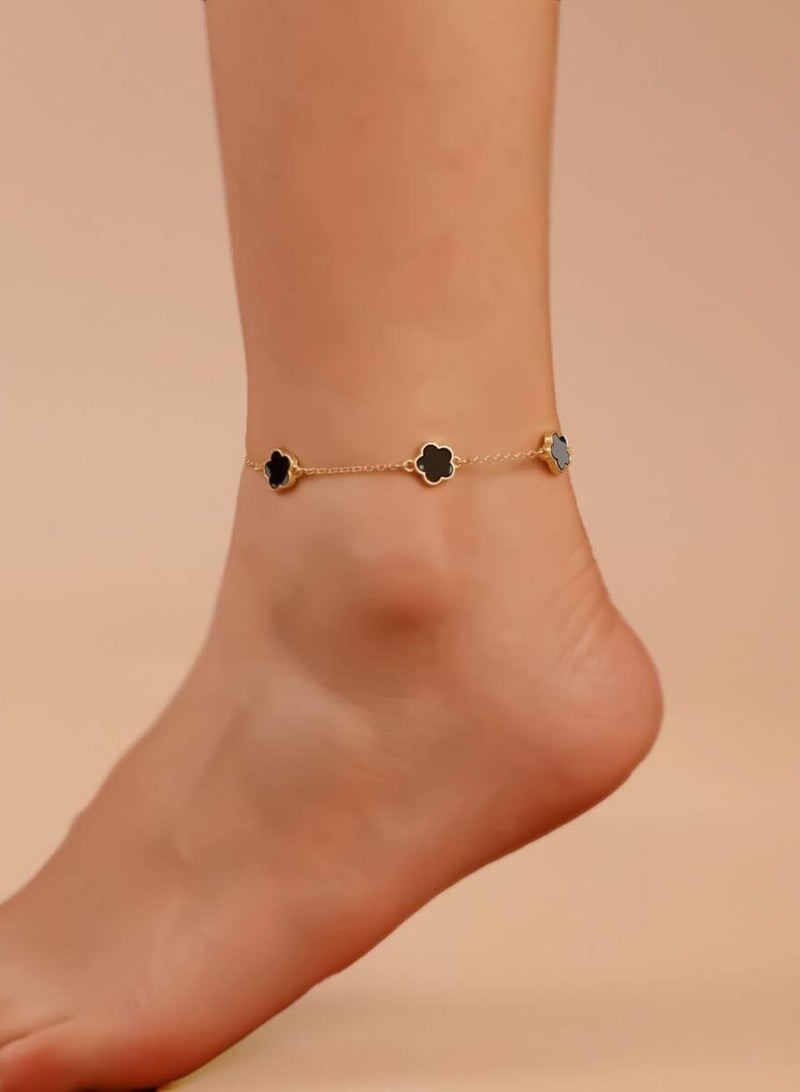 JewelryPalace Stainless Steel 18k Gold Plated Anklet - Image 1