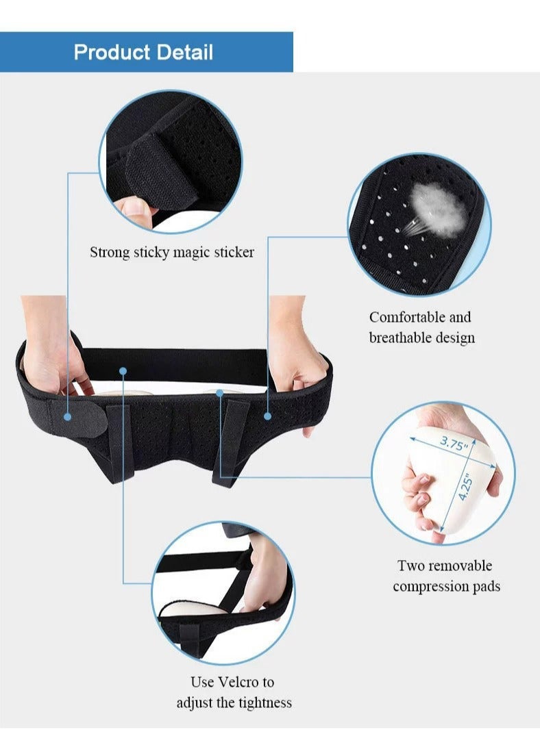 GUDOO Hernia Belt Hernia Support For Single Double Inguinal Sports Hernia 2 Removable Compression Pads Adjustable Groin Straps  - Image 3
