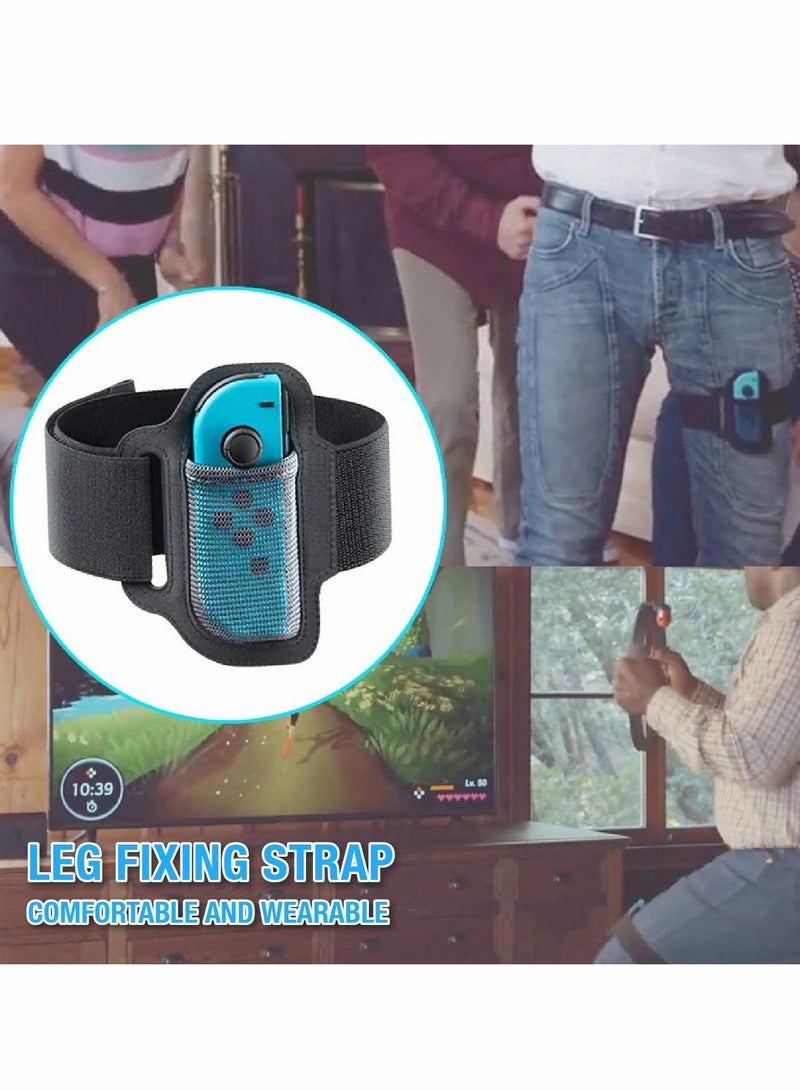 Excefore Switch Ring Leg Belt Grip Yoga Rally Exercise Ring Leggings Set, Controller Gaming Accessories Adjustable Elastic Band - Image 2