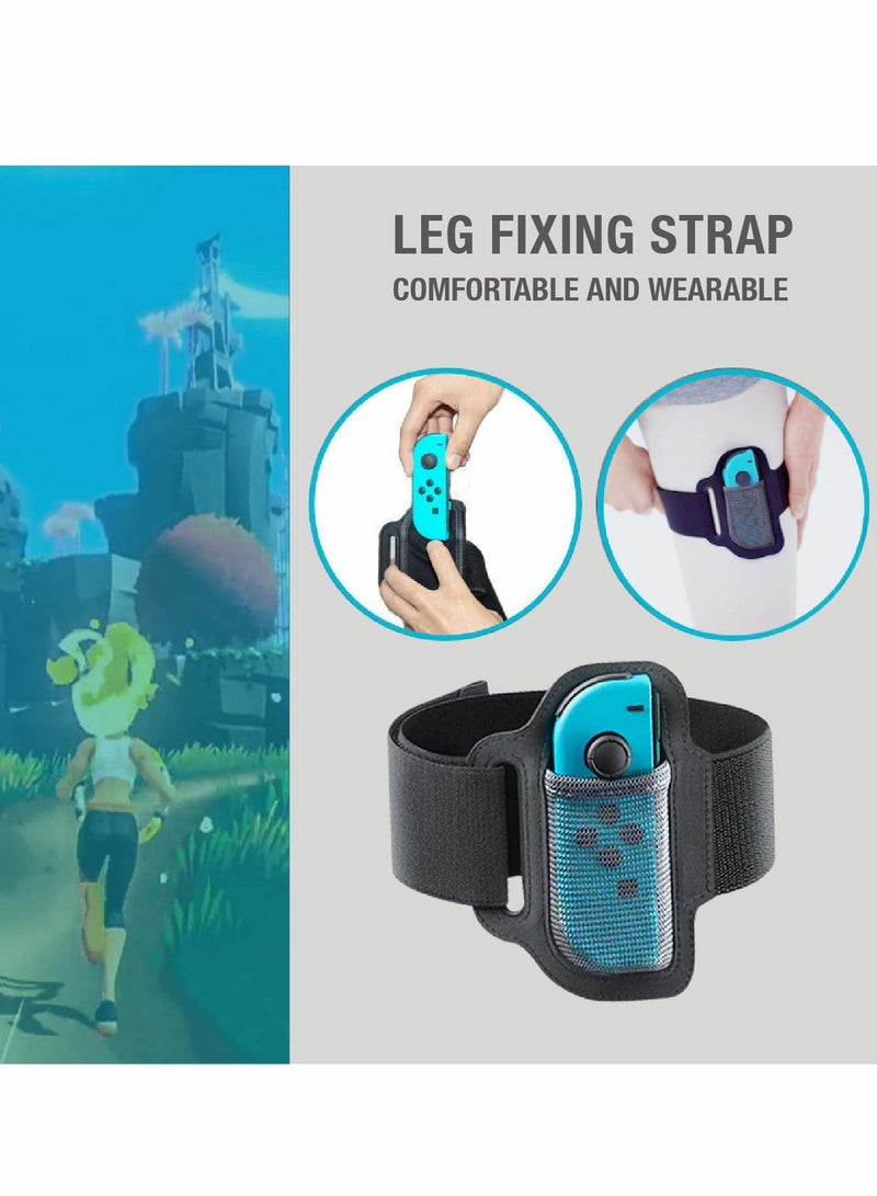 Excefore Switch Ring Leg Belt Grip Yoga Rally Exercise Ring Leggings Set, Controller Gaming Accessories Adjustable Elastic Band - Image 3