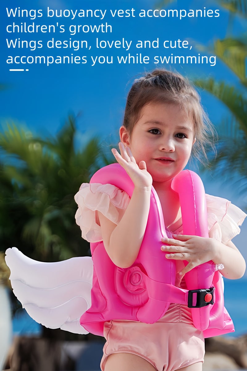 أفضل ذروة سترة سباحة قابلة للنفخ للأطفال، سترة سباحة قابلة للتعديل، سترة سباحة عائمة آمنة مع دعامة للرقبة وإبزيم قابل للتعديل، سترة سباحة للأطفال، سترة نجاة للأولاد والبنات بوزن 15-30 كجم، عوامة سباحة للأطفال بعمر 2، 3، 4، 5، 6 سنوات. - Image 2