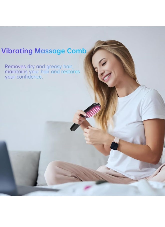Generic Electric Massager Comb Cordless Scalp and Portable Rechargeable Head Scrubber with 9 Vibration Modes Waterproof Handheld Massage Brush Soft Rubber Effective in Stress Relax  - Image 5