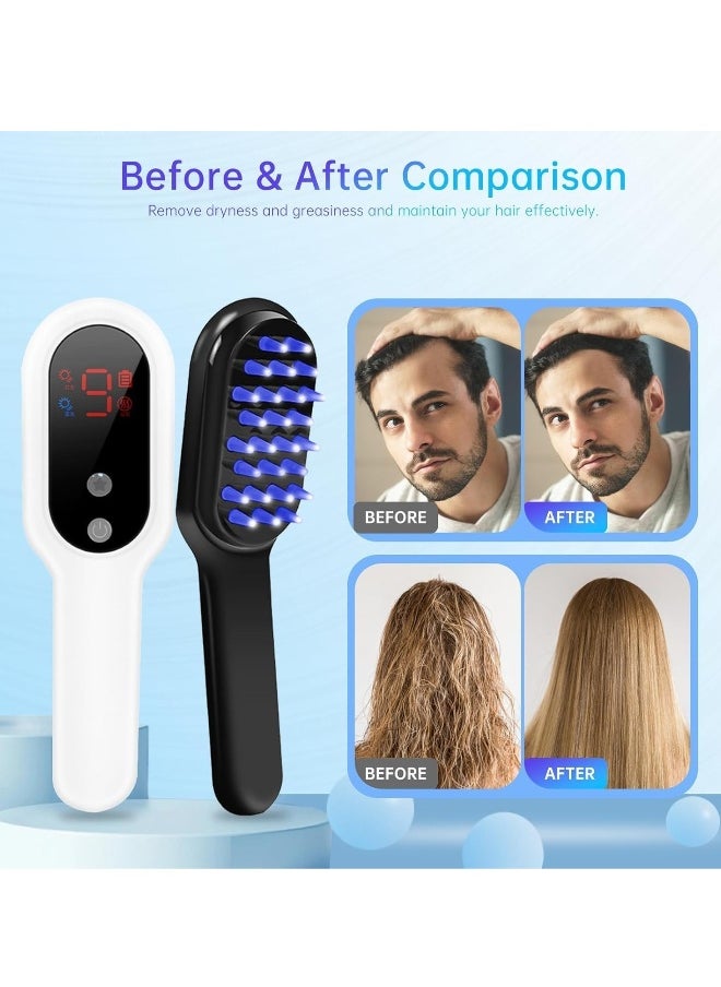 Generic Electric Massager Comb Cordless Scalp and Portable Rechargeable Head Scrubber with 9 Vibration Modes Waterproof Handheld Massage Brush Soft Rubber Effective in Stress Relax  - Image 4
