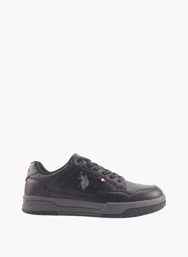 يو اس بولو اسن U.S. Polo Assn Men's Panelled Sneakers with Lace-Up Closure