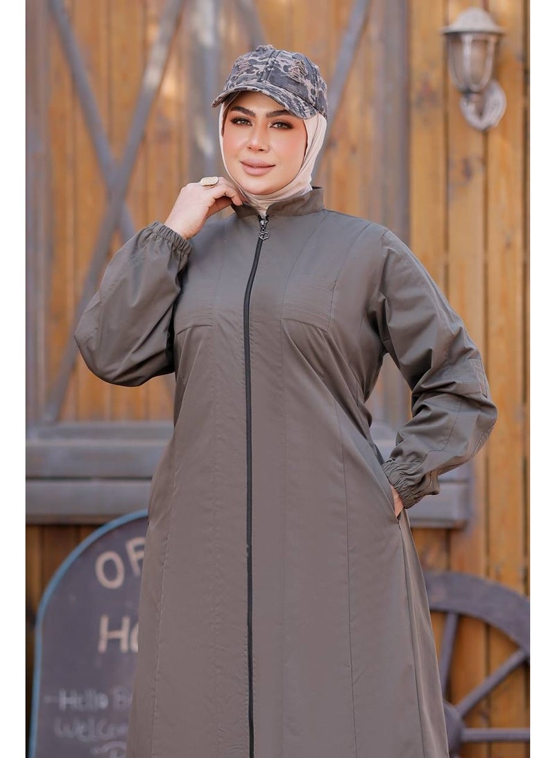 Cotton Lycra Gabardine Abaya | Elegance and Comfort at All Times – Size XL – Fits (70 kg to 85 kg) - Image 4