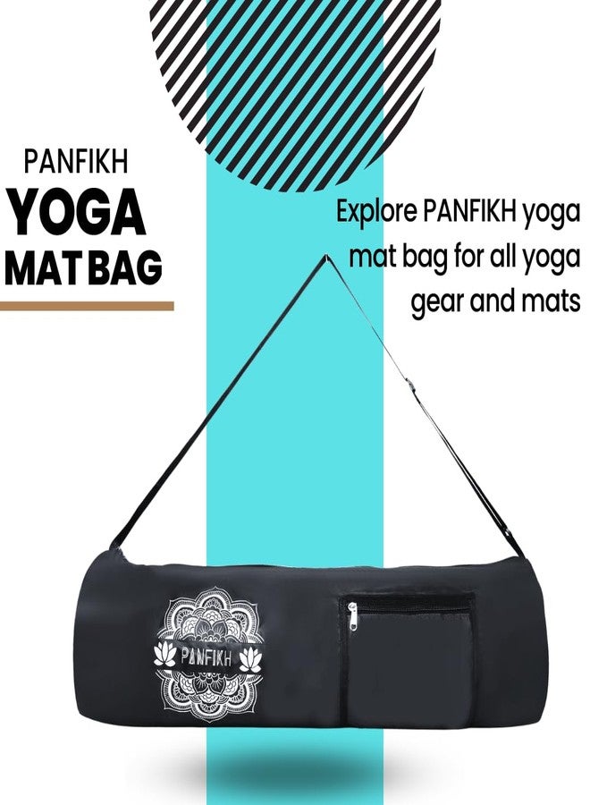 PANFIKH Yoga Mat Bag Holder - Waterproof Yoga Mat Cover Bag with Adjustable Shoulder Strap - Suitable for Yoga mat up to 10mm (Black) - Image 2