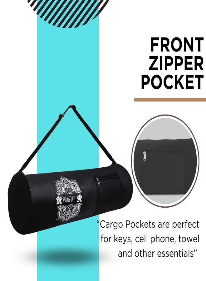 PANFIKH Yoga Mat Bag Holder - Waterproof Yoga Mat Cover Bag with Adjustable Shoulder Strap - Suitable for Yoga mat up to 10mm (Black) - Image 4
