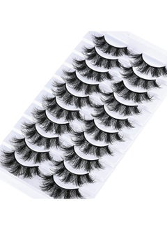 FARRED FARRED Natural Lashes Short False Eyelashes Wispy Mink Eye Lash Fluffy Wispies Eyelash Natural Look 10 Pairs Fake Lashes Pack Volume Lash Strips Pestañas  - Image 4