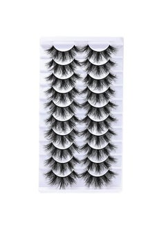 FARRED FARRED Natural Lashes Short False Eyelashes Wispy Mink Eye Lash Fluffy Wispies Eyelash Natural Look 10 Pairs Fake Lashes Pack Volume Lash Strips Pestañas  - Image 2