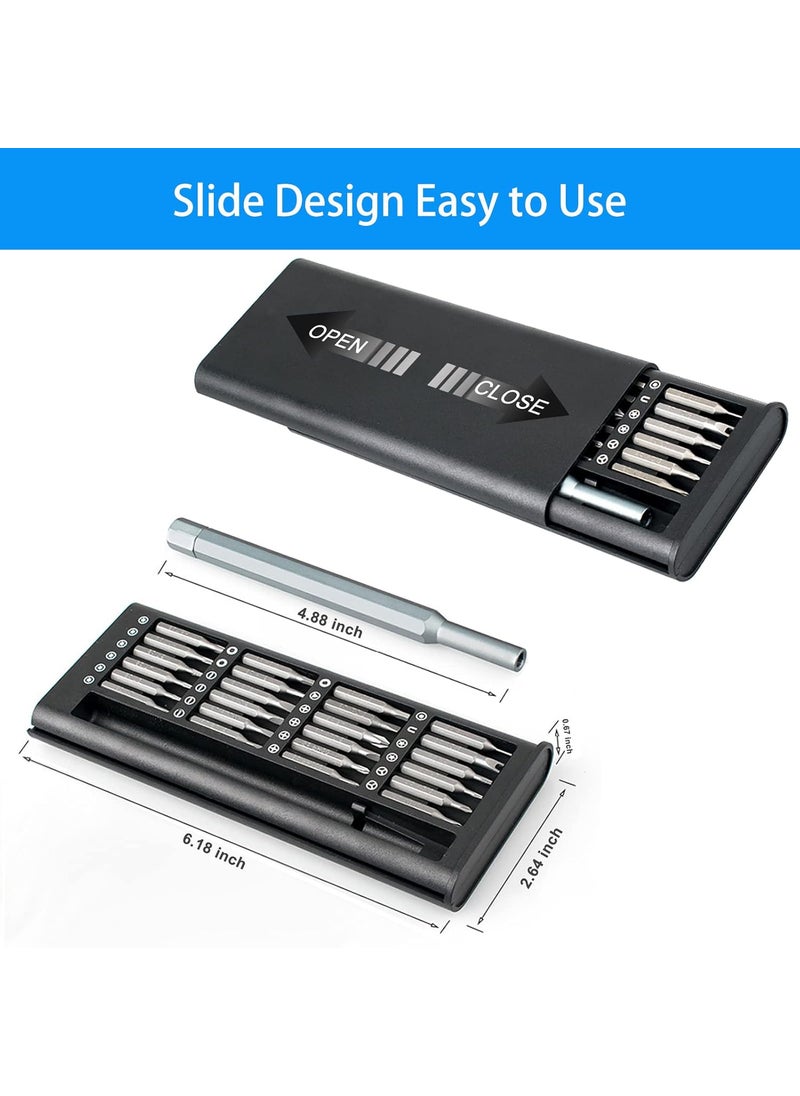 tasainu - 24 in 1 Small Screwdriver Sets Precision Screwdriver Set for Electronics Magnetic Mini Screwdriver Set Micro Screwdriver Kit For Repairing Eyeglasses Watches Electronics Computer tasainu - Image 1
