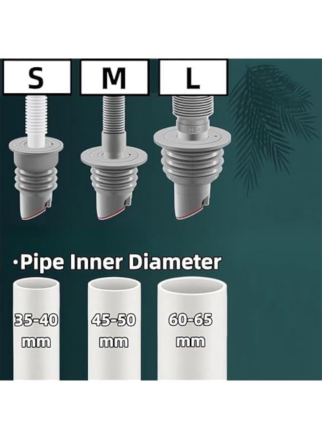 MIXDE 2pcs Machine Drain Hose Seal, Anti-Odor Floor Drain Plug Sewer Pipe Seal Ring Sealing Cover, Washing Machine Sealing Plug  - Image 5