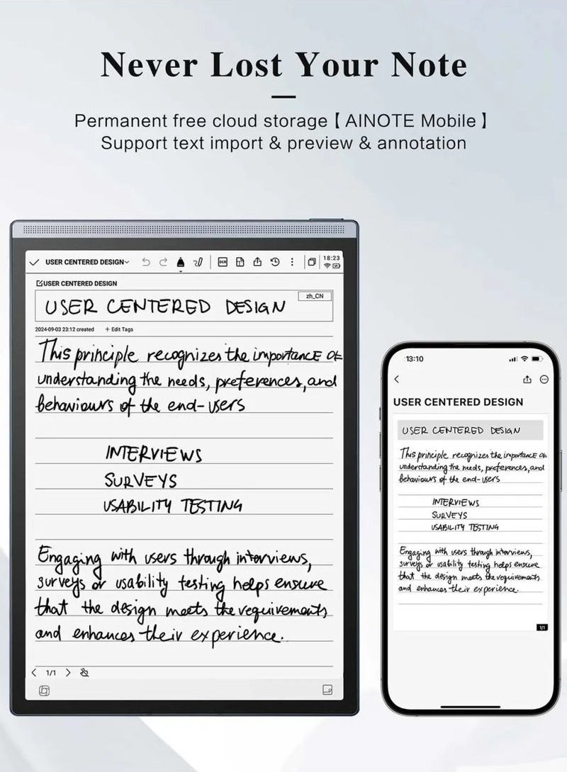 iFLYTEK iFLYTEK 8.2" Paper Tablets, ePaper Tablet, WiFi-6 & Bluetooth, 4GB RAM + 32GB ROM, Andriod 11 Tablets with Camera, Handwriting & Voice-to-Text, Pen Included - Image 5